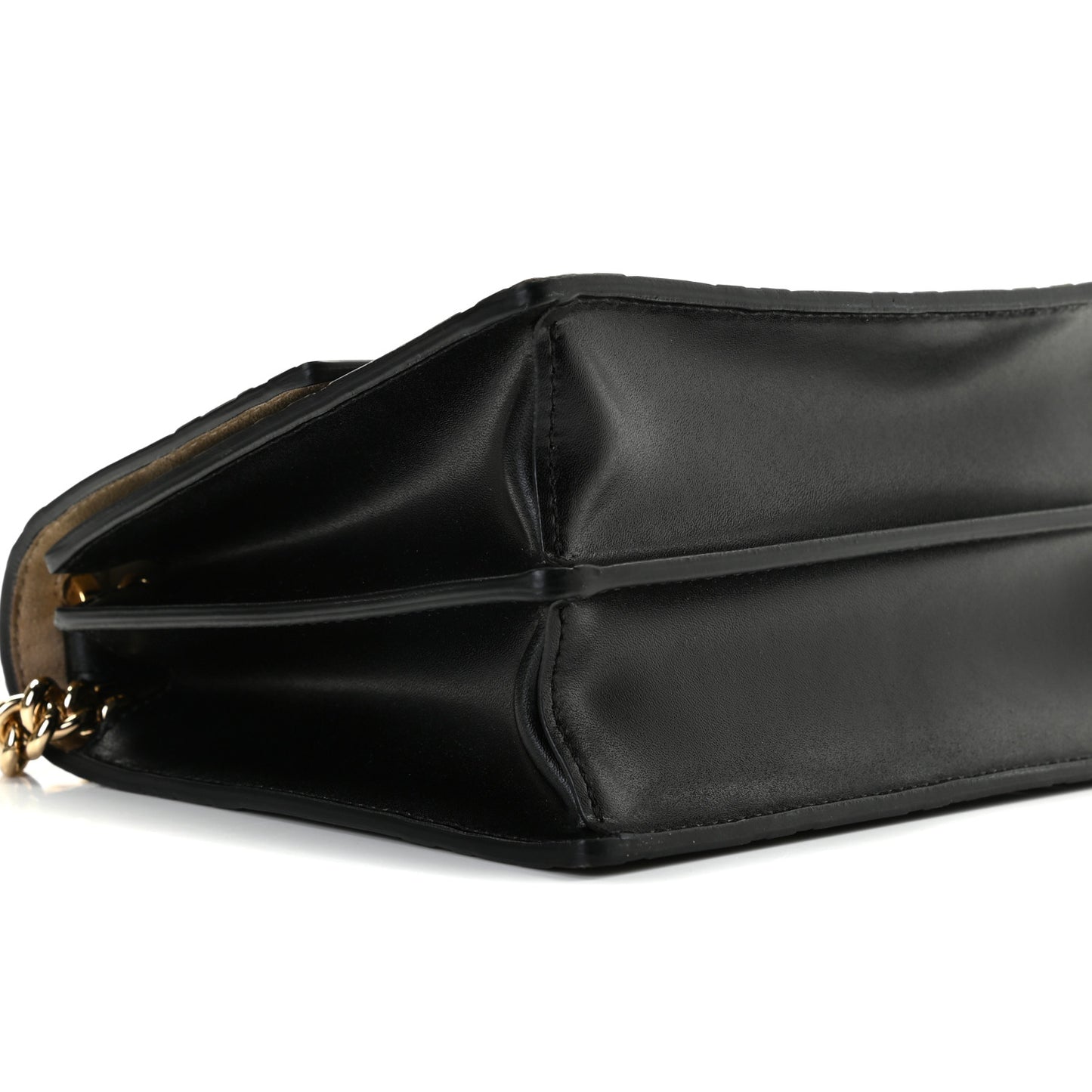 Vitello Liberty Bi-Color FF 1974 Embossed Small Kan U Shoulder Bag Maya Black