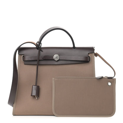 Hermes Vache Hunter Toile Herbag Zip 31 PM Etoupe Ebene 1 of 12