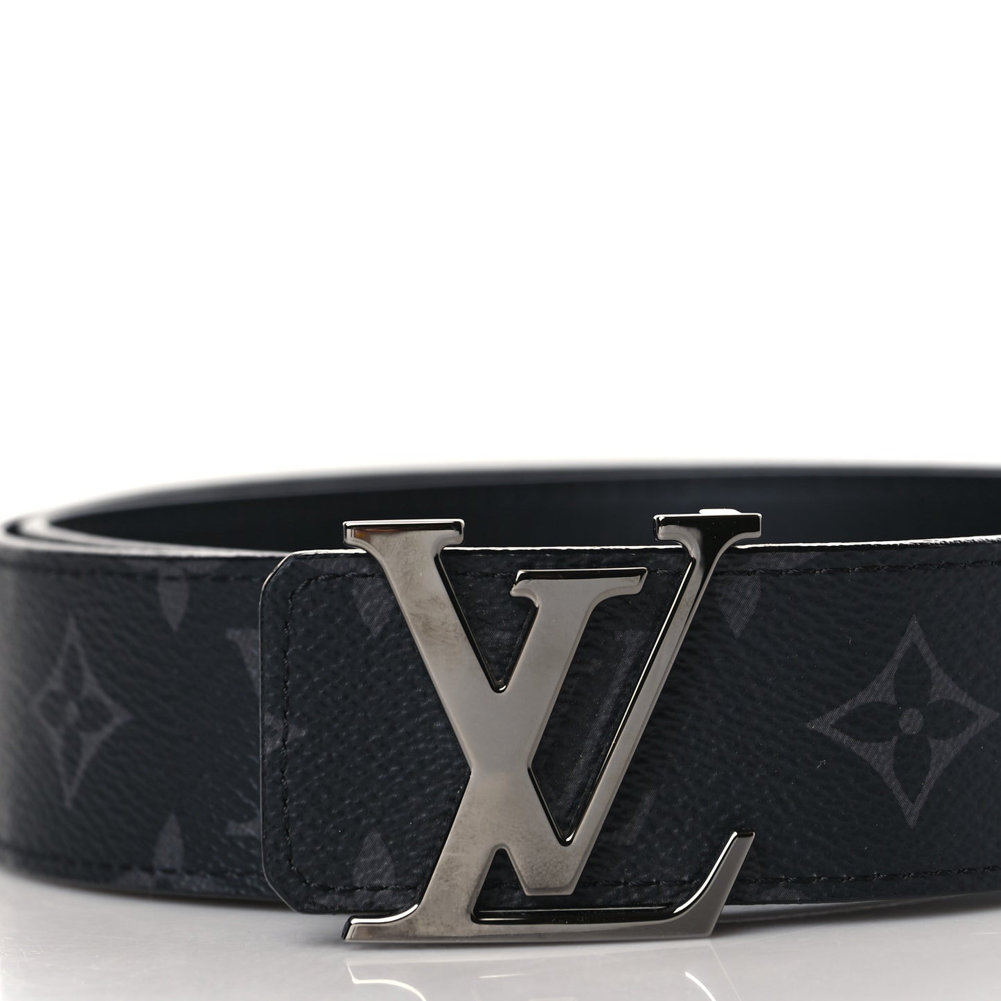 Monogram Eclipse Taigarama 40mm LV Initiales Reversible Belt 80 32 Black