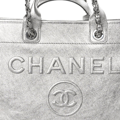Chanel Metallic Calfskin Medium Deauville Tote Silver 9 of 11