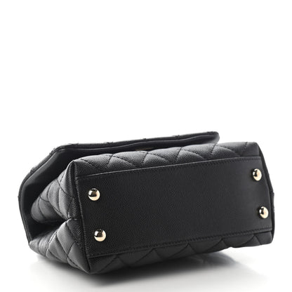 Chanel Caviar Quilted Extra Mini Coco Handle Flap Black 4 of 9