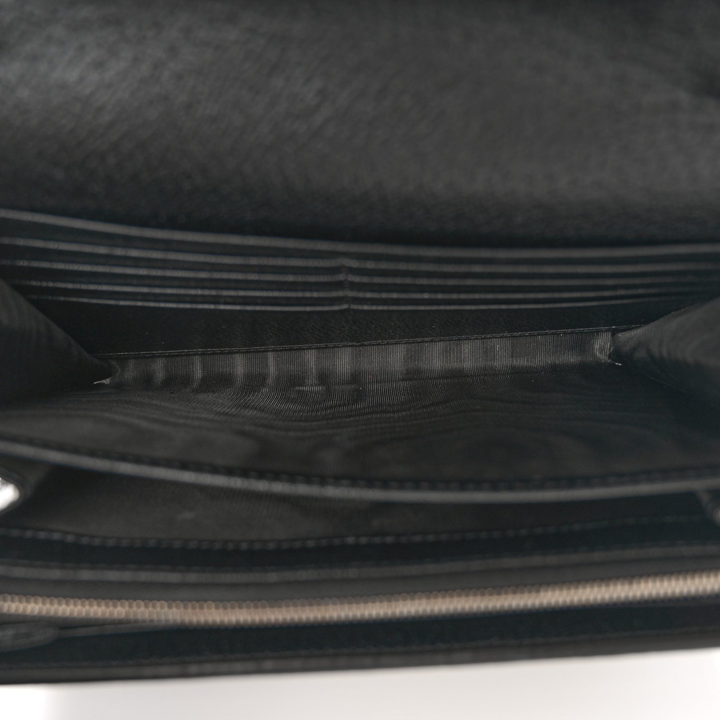Jacquard Black Denim GG Monogram Mini Dionysus Chain Wallet Black Ivory