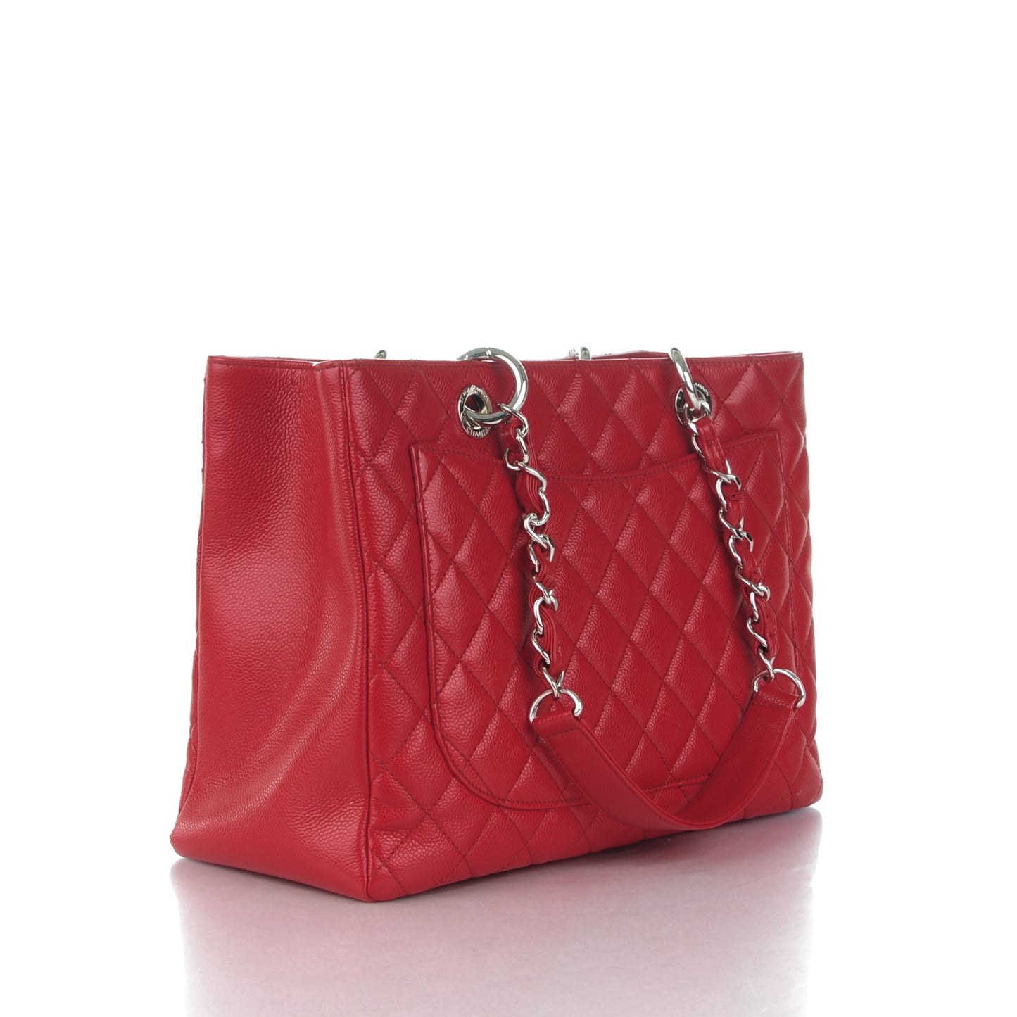 Caviar Quilted Grand Shopping Tote GST Red