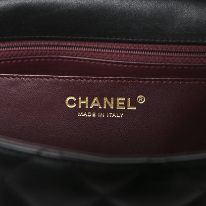 Chanel Lambskin Quilted Jumbo Double Flap Black 6 of 11