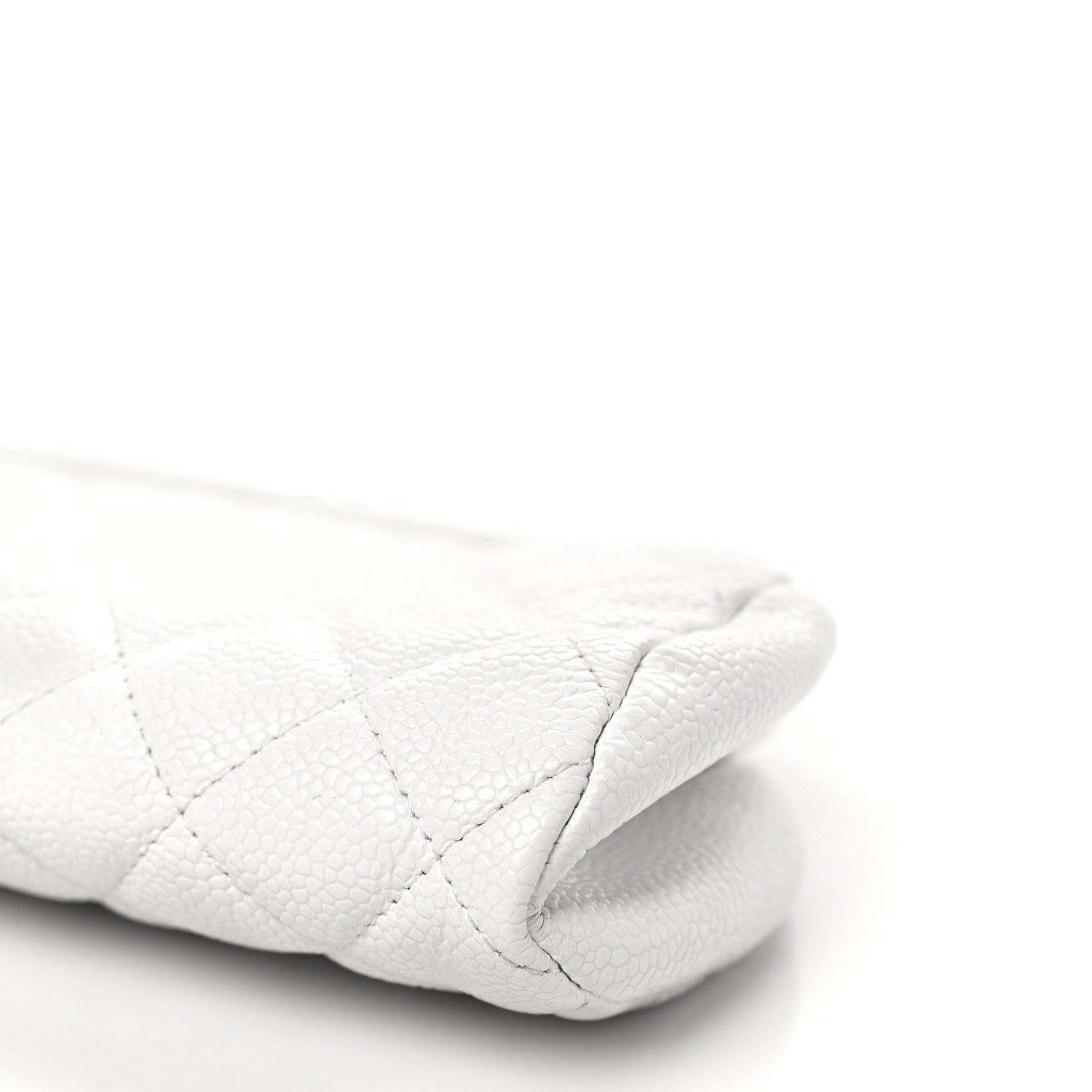 Chanel Caviar Quilted Timeless Clutch White 10 of 13
