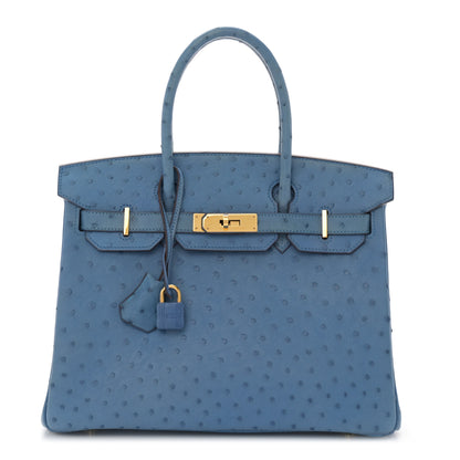Hermes Ostrich Birkin 30 Mykonos 1 of 12