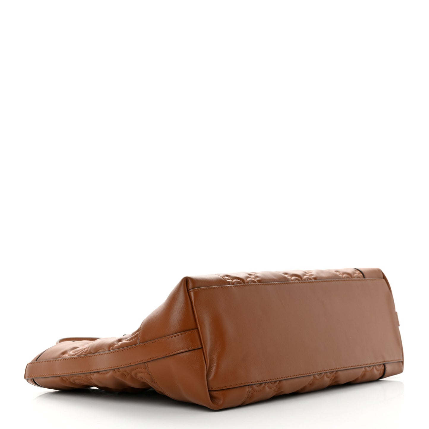 Calfskin GG Matelasse Medium Ophidia Shopping Bag Peanut Brown