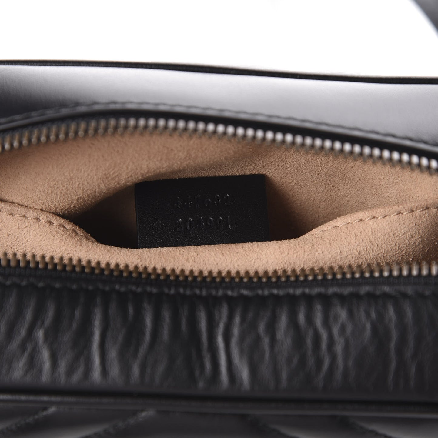 Calfskin Matelasse Small GG Marmont Chain Shoulder Bag Black