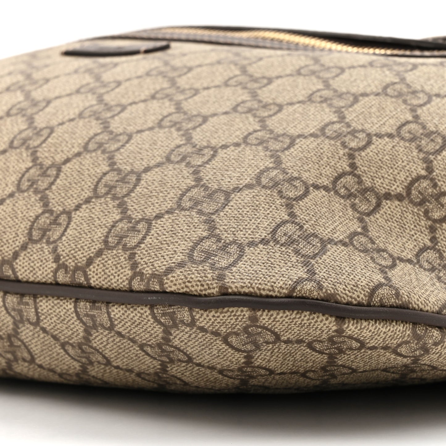 GG Supreme Monogram Belt Bag Dark Brown