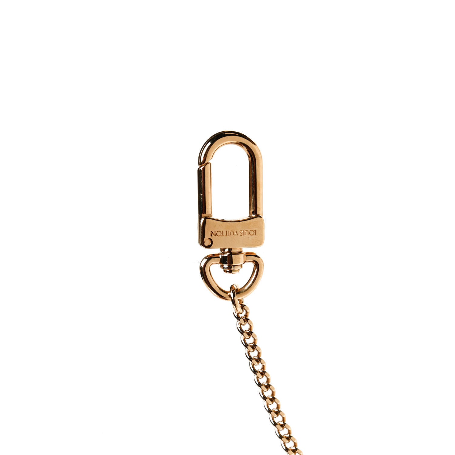 Louis Vuitton Metal Pochette Extender Key Ring Chain Gold 4 of 4