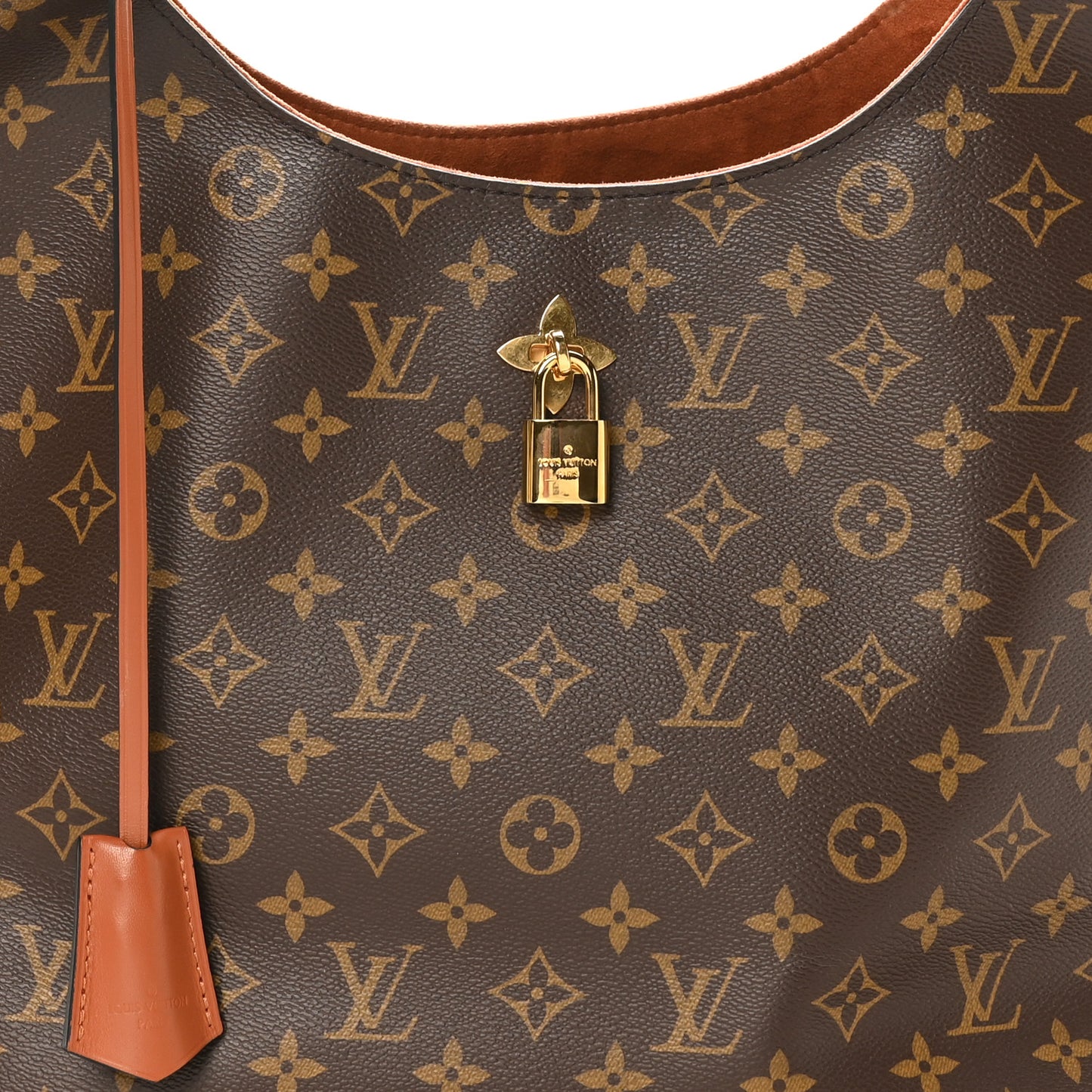 Monogram Flower Hobo Caramel