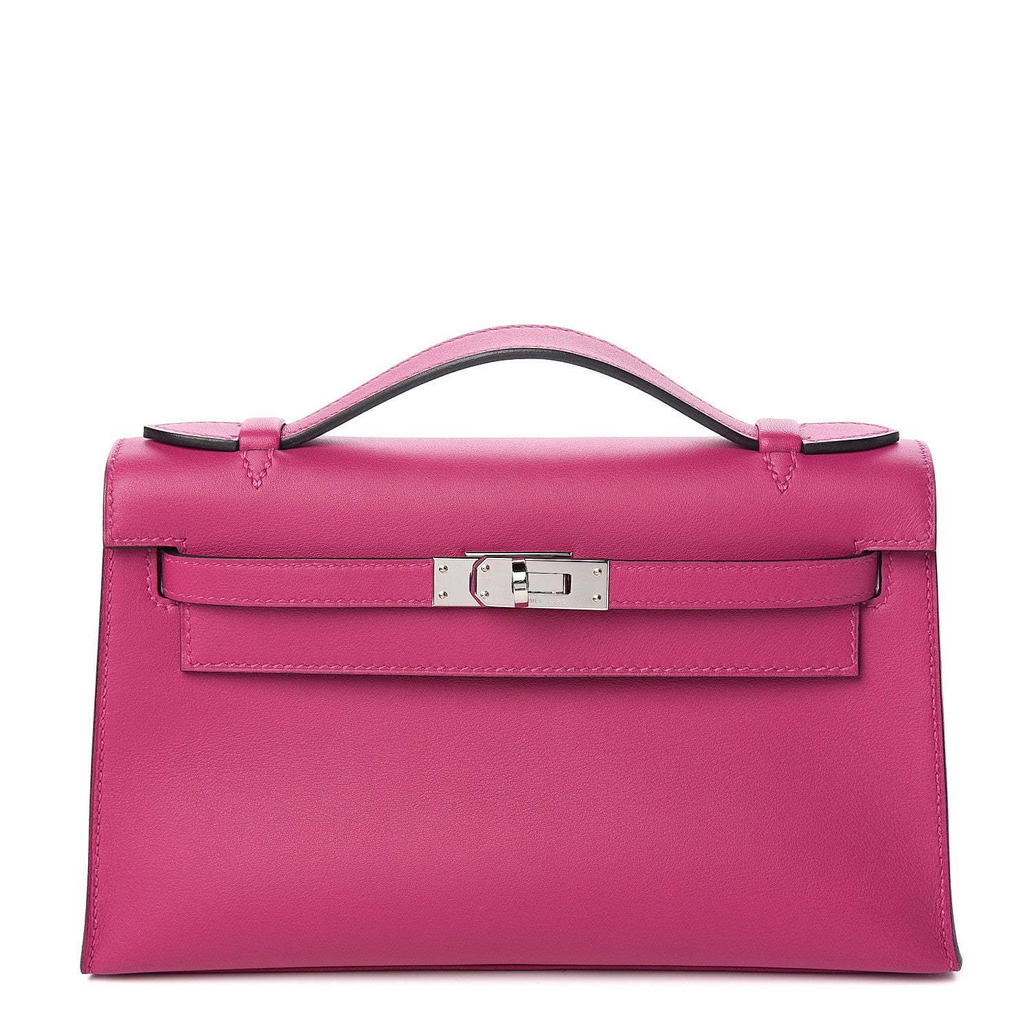 Hermes Swift Kelly Pochette Clutch Rose Pourpre 1 of 10