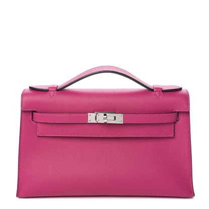 Hermes Swift Kelly Pochette Clutch Rose Pourpre 1 of 10