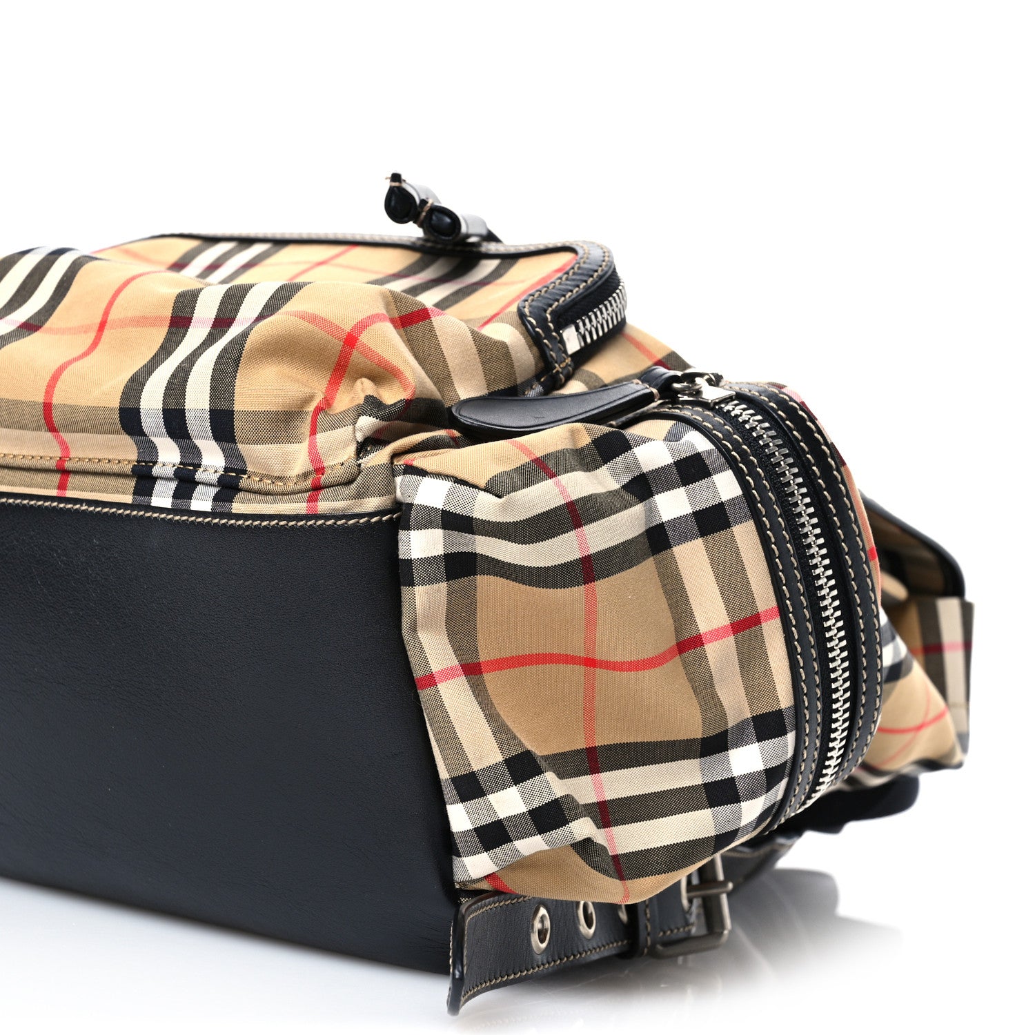 Burberry Canvas Vintage Check Medium Rucksack Backpack Antique Yellow 11 of 11