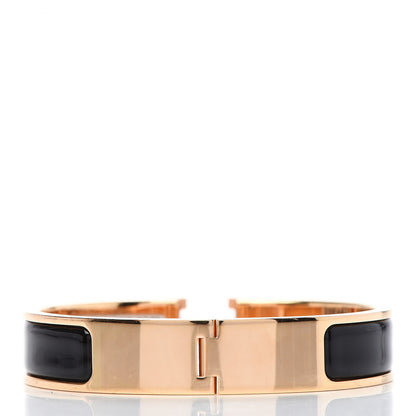 Hermes Enamel Narrow Clic Clac H Bracelet PM Black 3 of 5