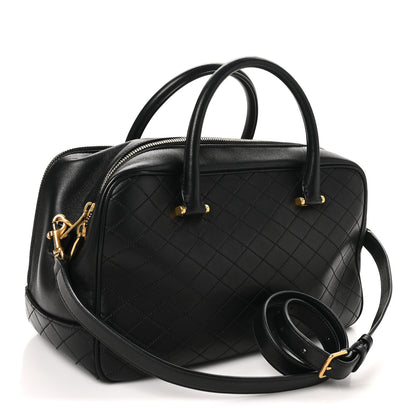 Saint Laurent Lambskin Lyia Quilted Duffle Bag Black 3 of 11