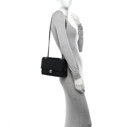 Chanel Caviar Quilted Medium Double Flap Black 2 of 16