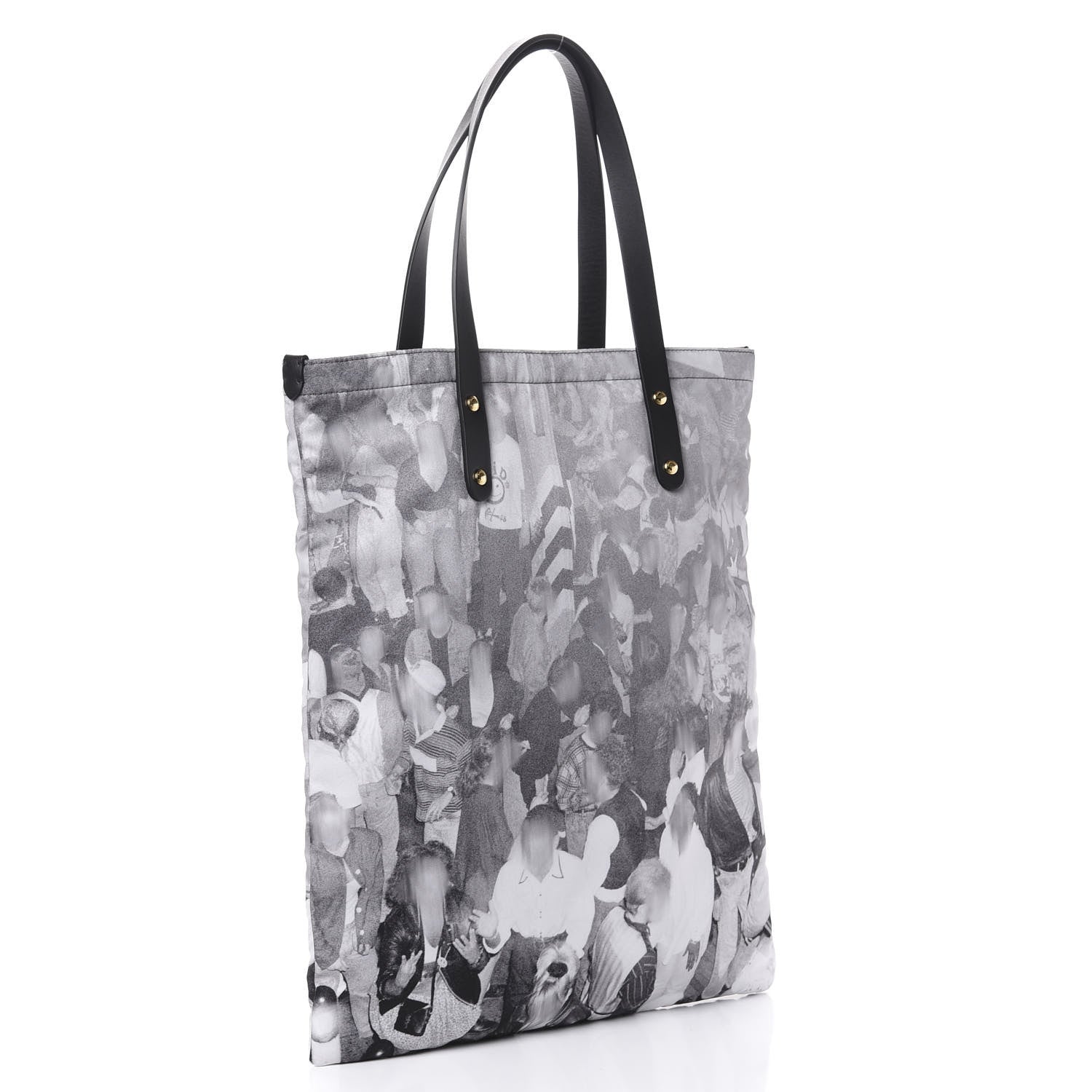 Burberry Nylon London Montage Print Flat Tote Bag Black 3 of 9