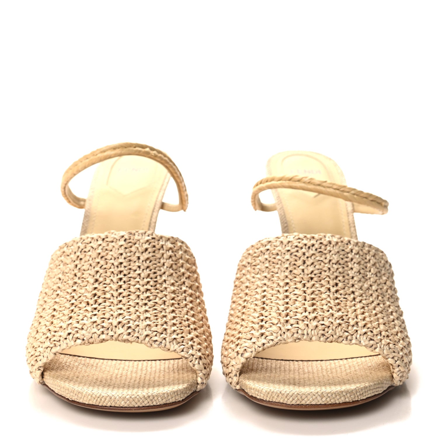 Fendi Raffia Intreccio Fendi First 95mm Slide Sandals 41 Paglia 2 of 7