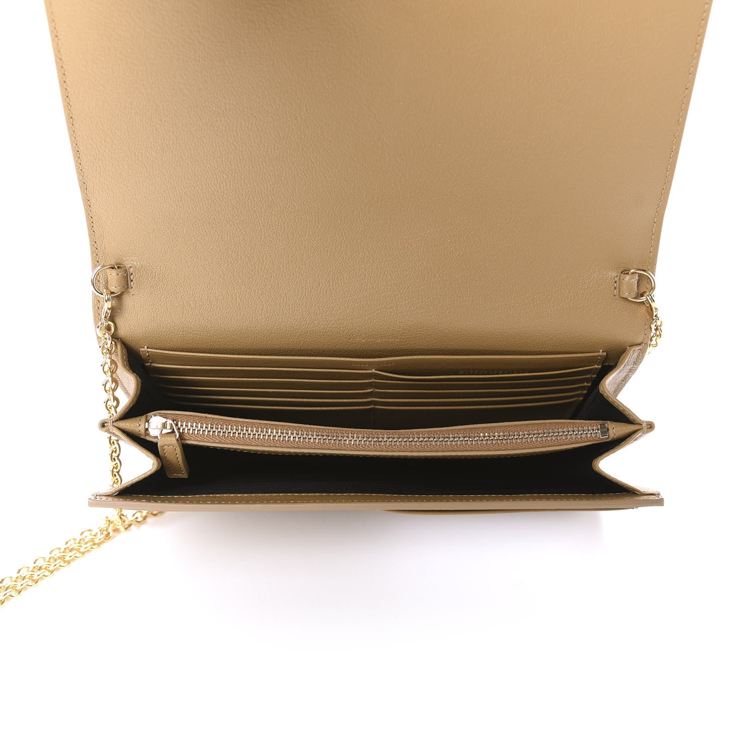 Saint Laurent Calfskin Belle de Jour Chain Clutch Beige 5 of 12