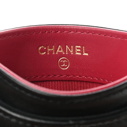 Chanel Lambskin Quilted Chanel 19 Card Holder Black 6 of 9