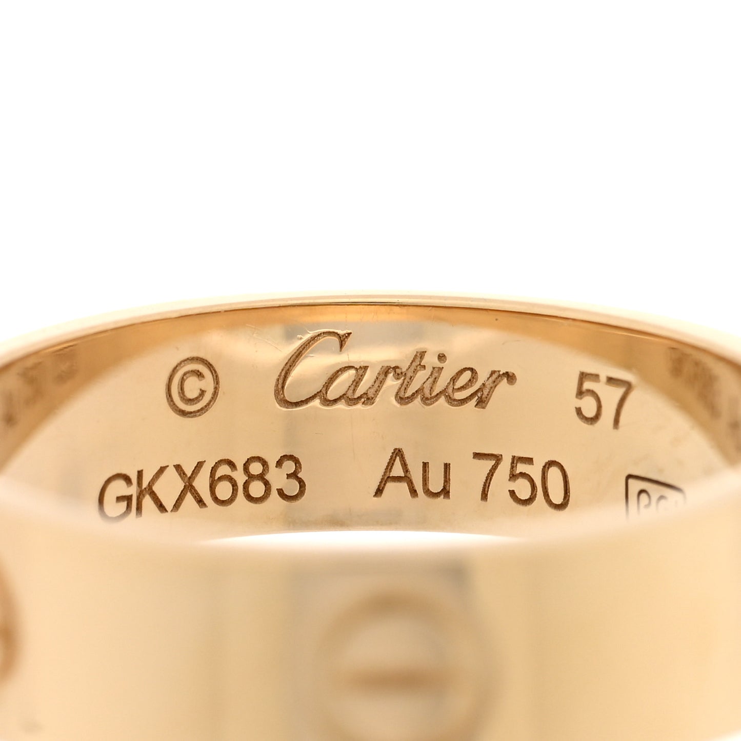 18K Yellow Gold 5.5mm LOVE Ring 57 8