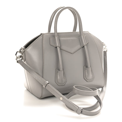 Givenchy Box Calfskin Mini Lock Antigona Shoulder Bag Cloud Grey 3 of 8
