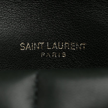 Saint Laurent Lambskin Quilted Toy Loulou Puffer Monogram Chain Satchel Vert Fonce 6 of 11