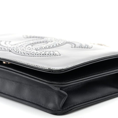 Chanel Patent Strass Wallet On Chain WOC Black 11 of 12