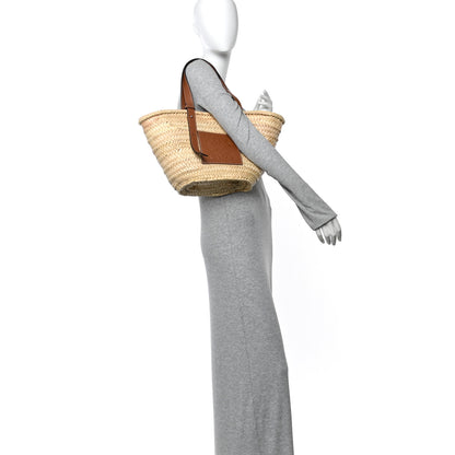 Loewe Raffia Basket Tote Bag Natural Tan 2 of 10