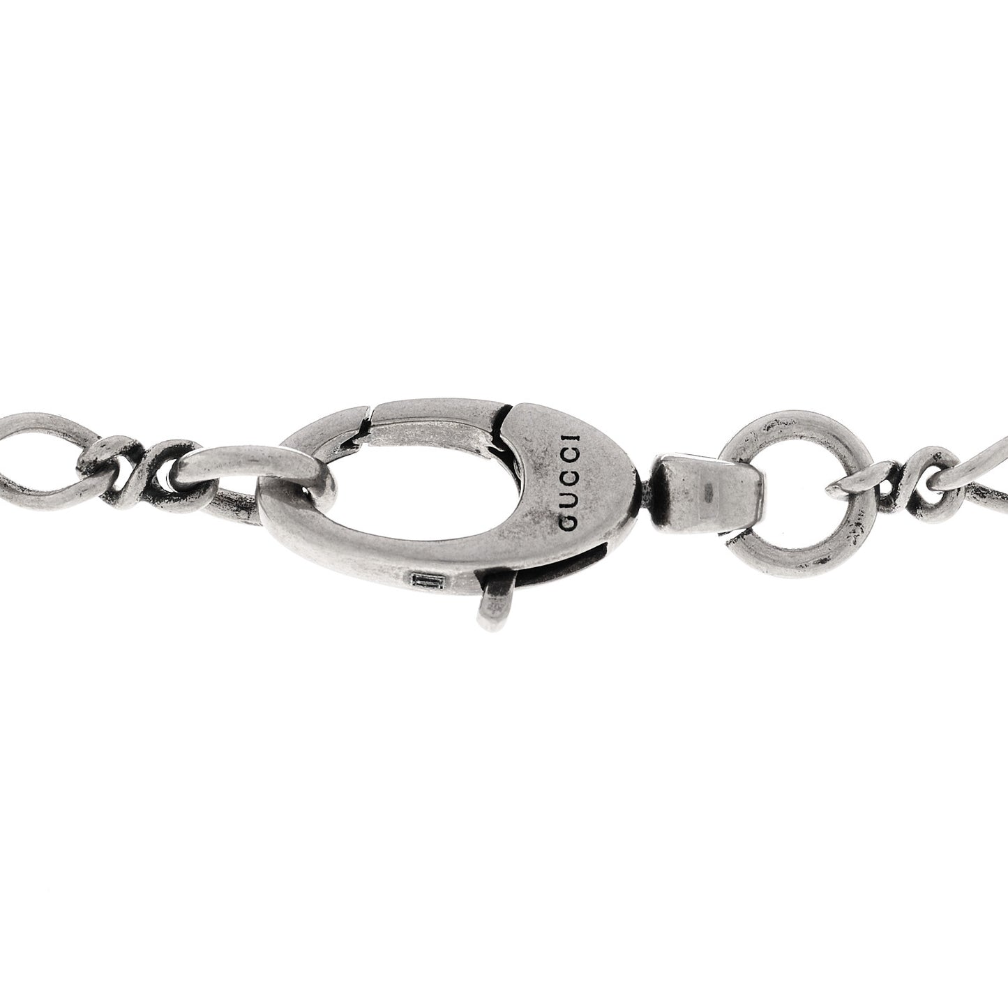 Metal Lion Head Necklace Silver