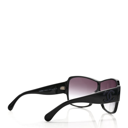 Chanel Acetate Shield Sunglasses 5449-A Black 4 of 8