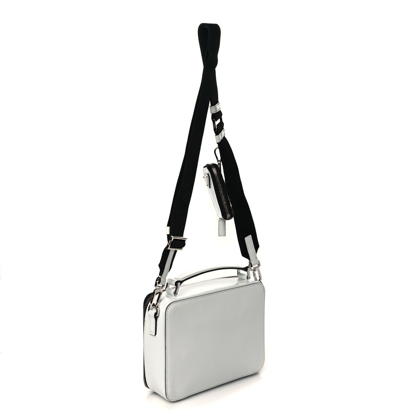 Spazzolato Medium Brique Crossbody Bag White