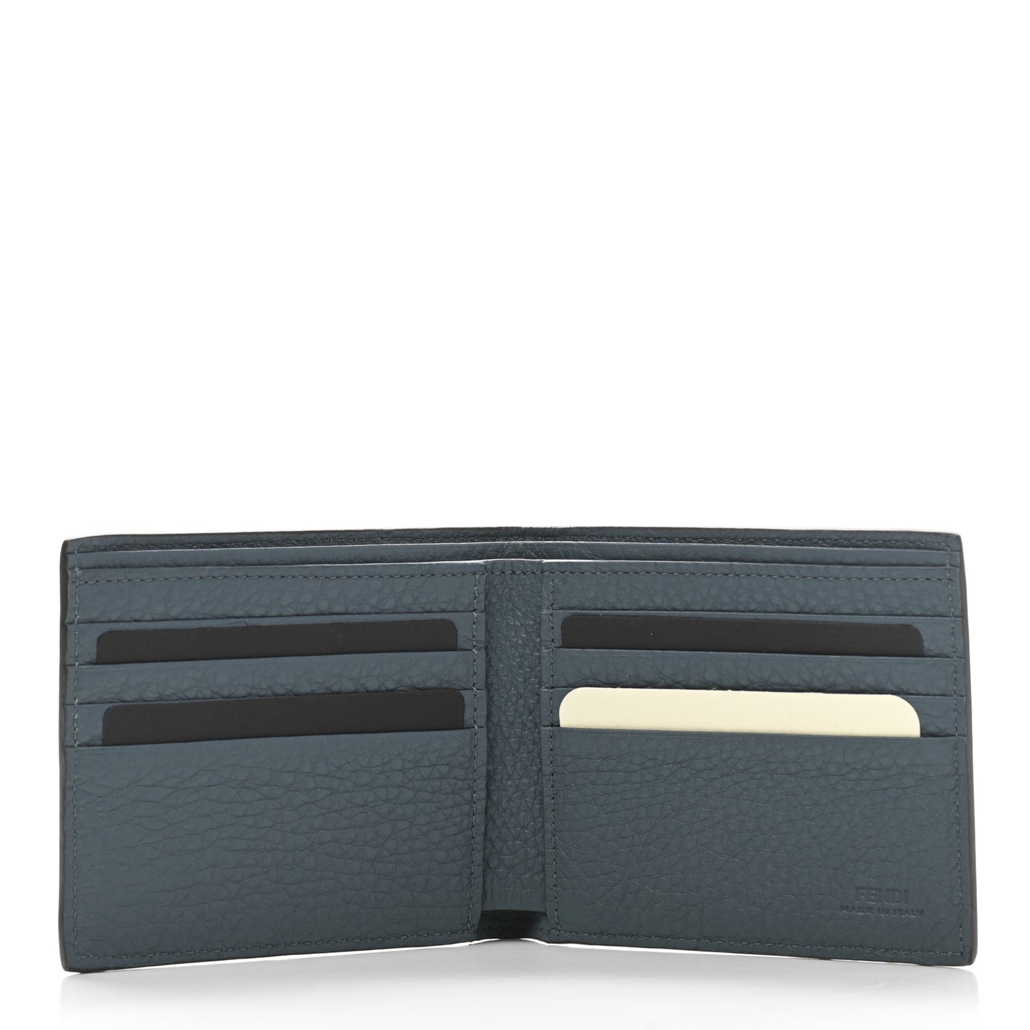 Cuoio Romano Fluo Metal Bug Eyes Bi-fold Wallet Tempesta Rosa Fluo