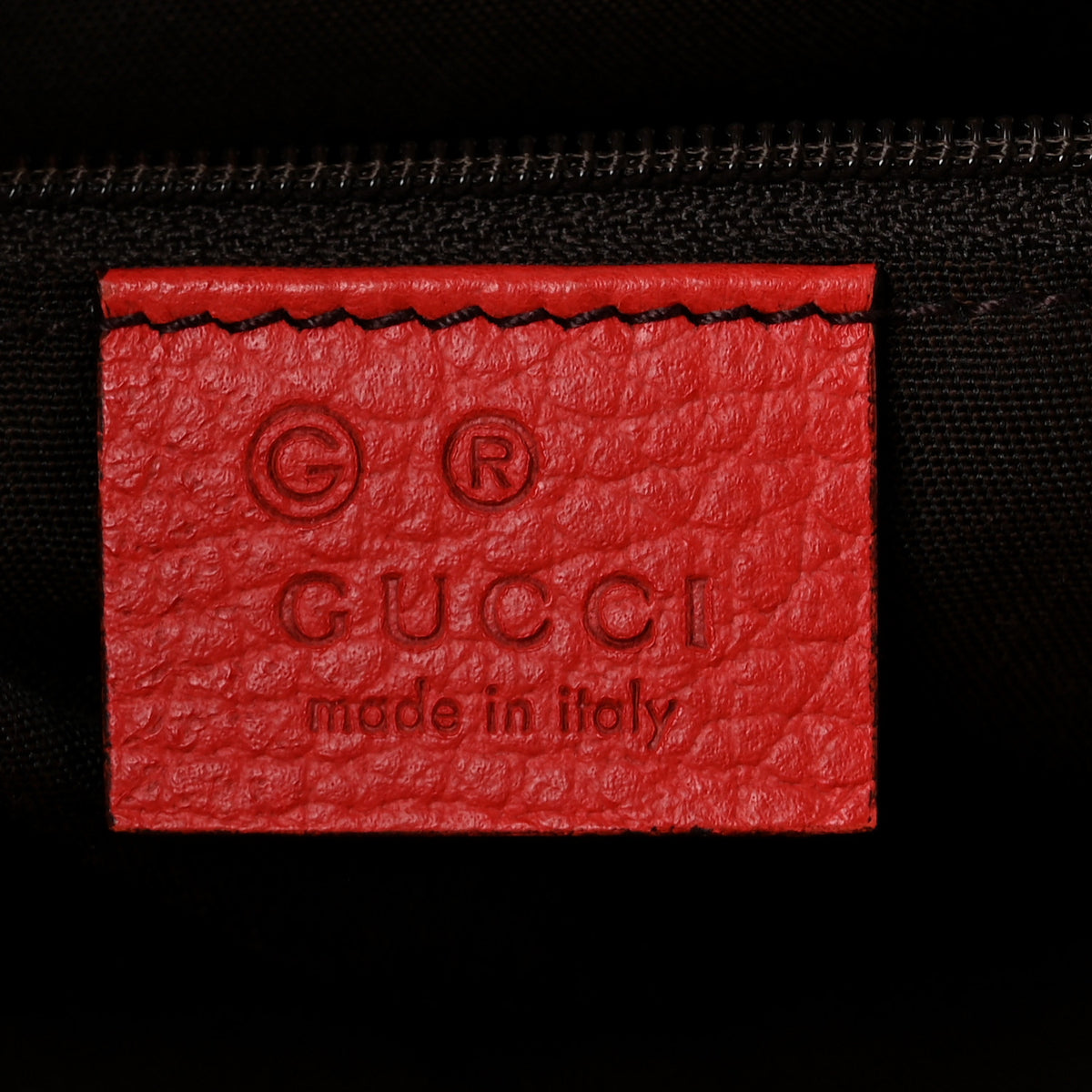 Pebbled Calfskin Medium GG Convertible Dome Satchel  Red
