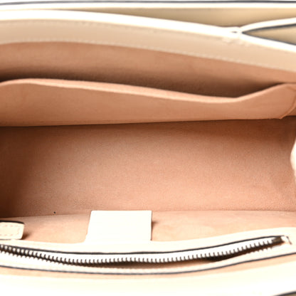 Gucci Calfskin Sylvie Web Small Queen Margaret Top Handle Bag White 5 of 10