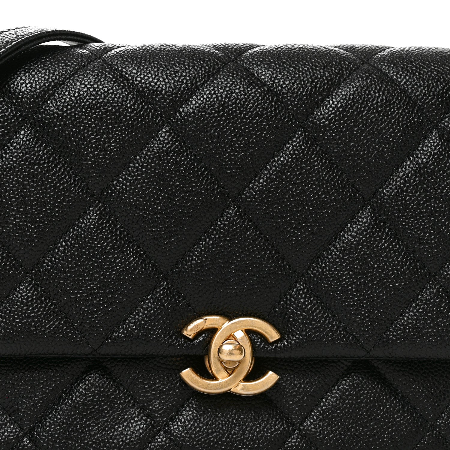 Chanel Shiny Caviar Quilted Small Chain Melody Flap Black 8 of 11