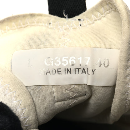 Chanel Velvet Calfskin Mixed Fibers CC Sneakers 40 Ivory Black 6 of 10