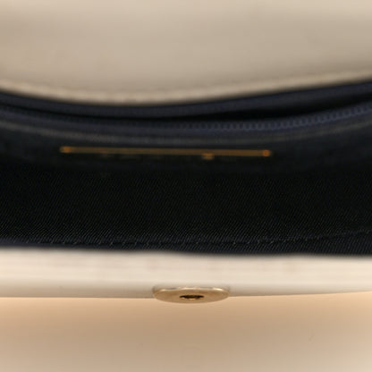 Chanel Lambskin CC Mania Flap Bag White 5 of 9