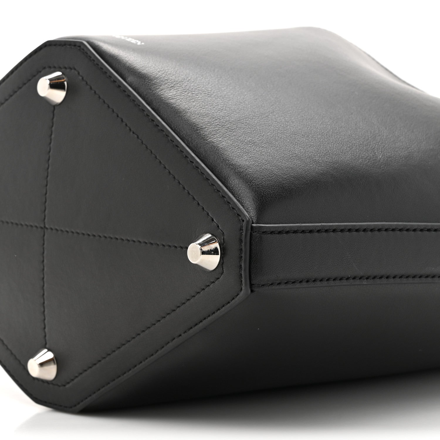 Alexander McQueen Calfskin The Bucket Bag Black Lust Red 10 of 12