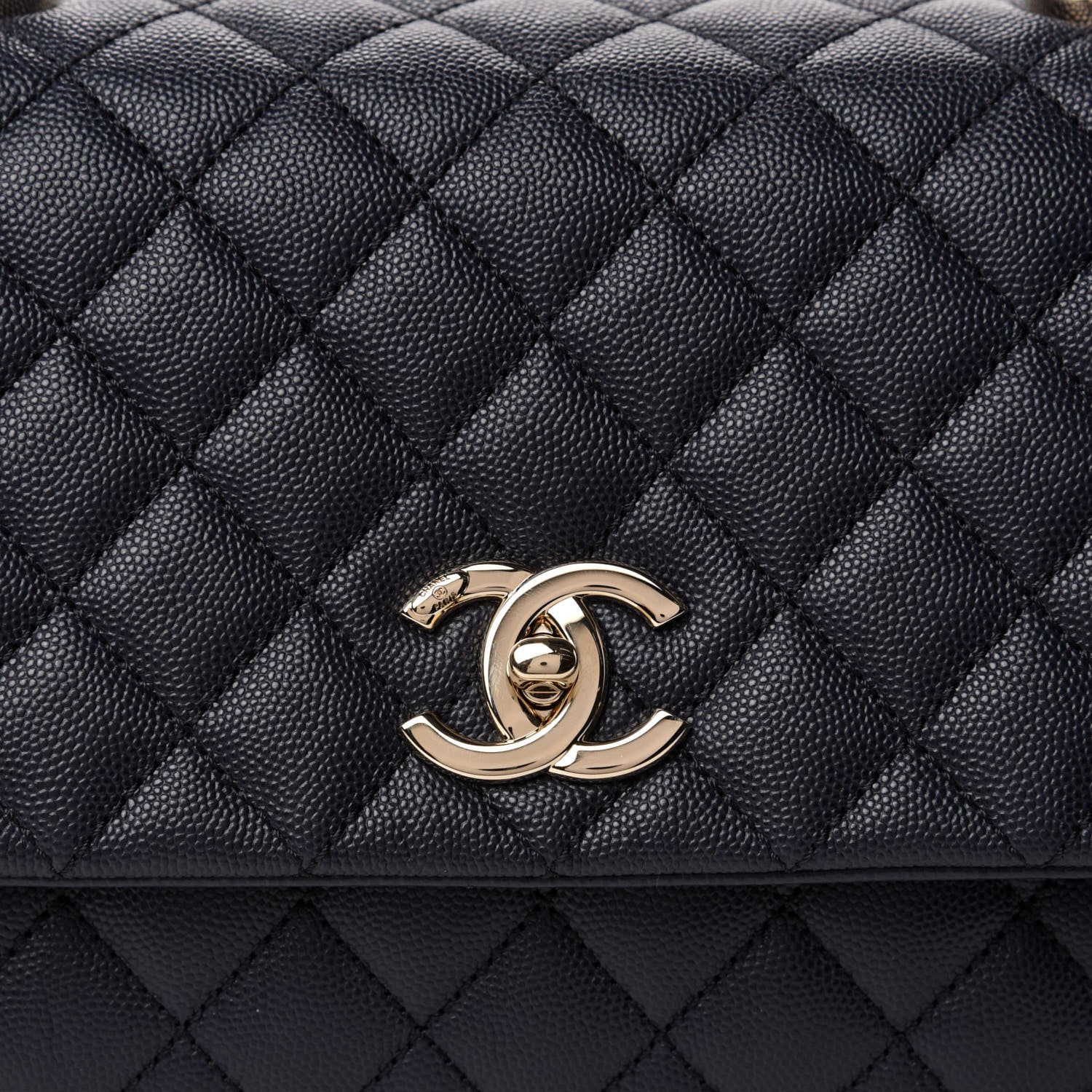 Chanel Caviar Quilted Small Coco Handle Flap Navy 11 of 12