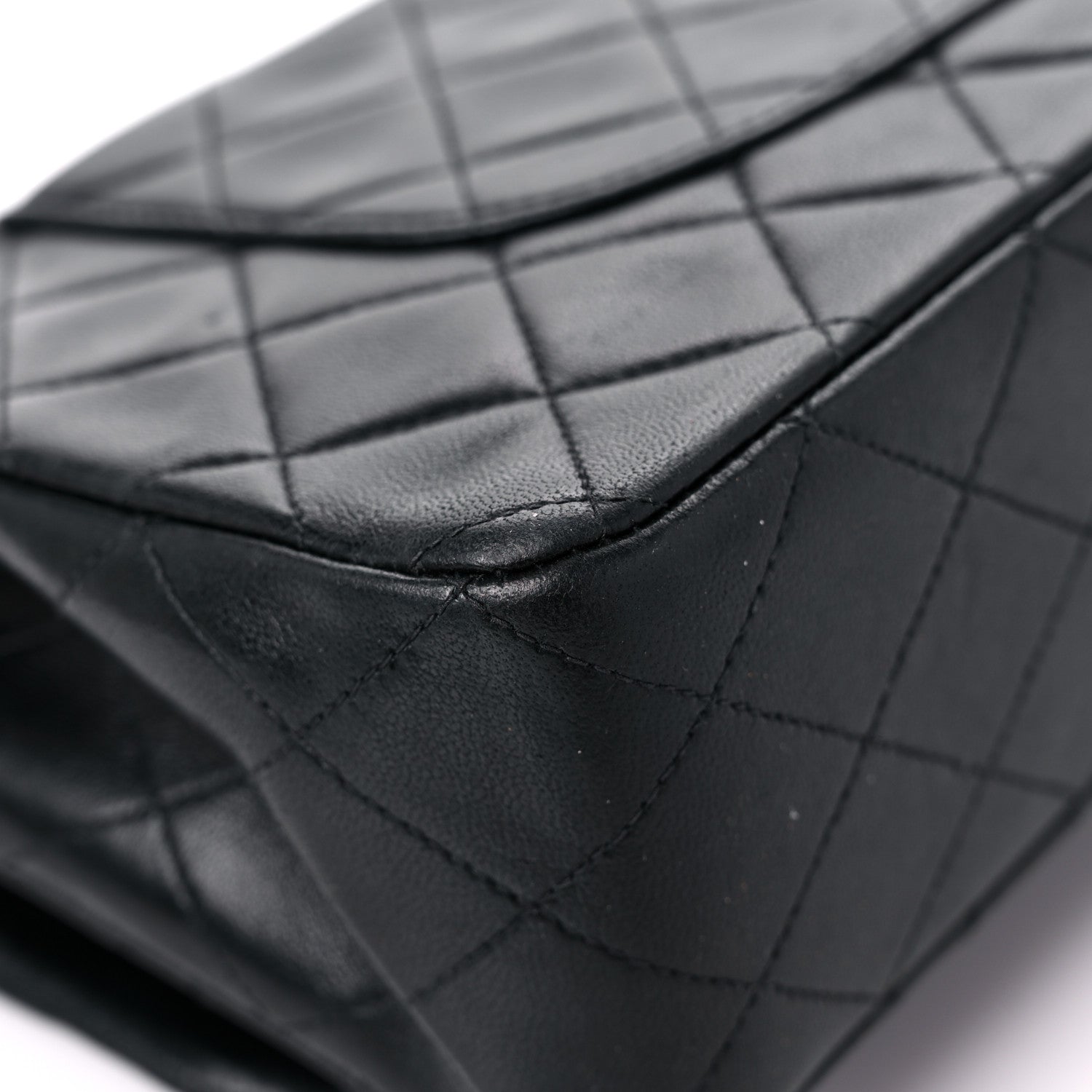 Chanel Lambskin Quilted Medium Double Flap Black 11 of 19