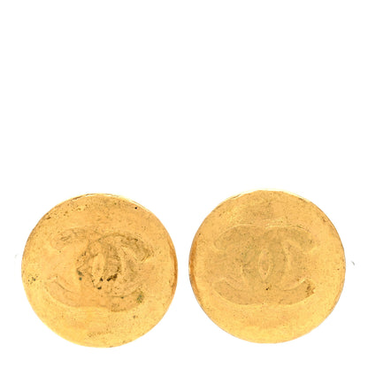 Chanel Round CC Clip On Earrings Gold 1 of 4