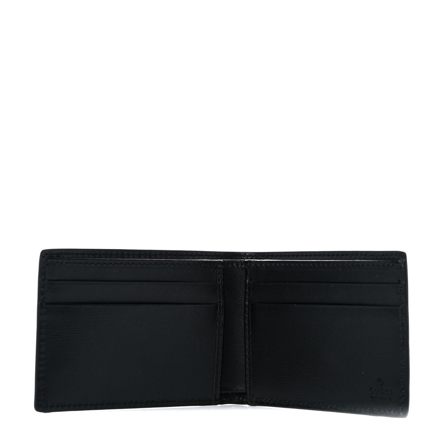 Boarded Plutone Calfskin GG Marmont Bi-Fold Wallet Black
