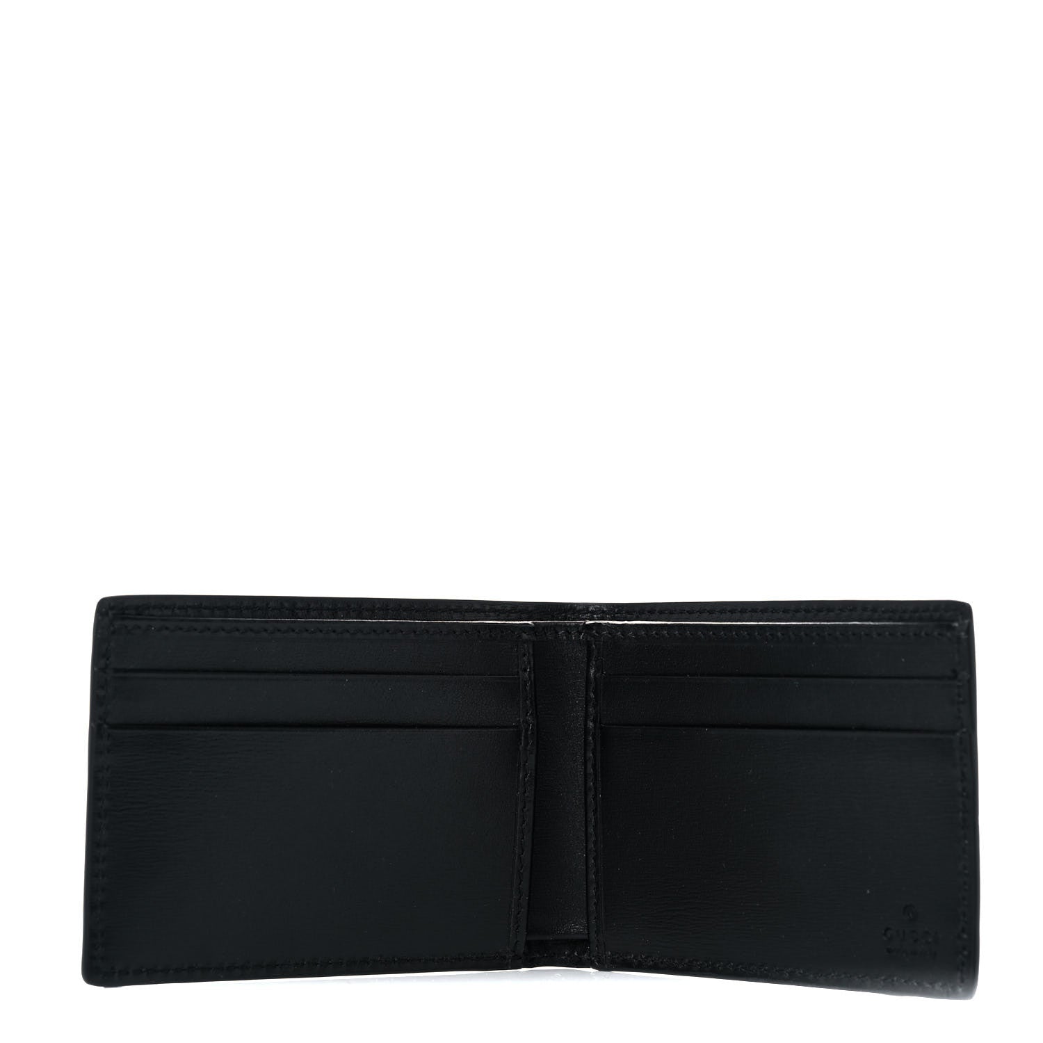 Gucci Boarded Plutone Calfskin GG Marmont Bi-Fold Wallet Black 5 of 7