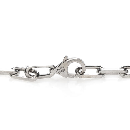 Cartier 18K White Gold SM Santos De Cartier Link Necklace 5 of 7