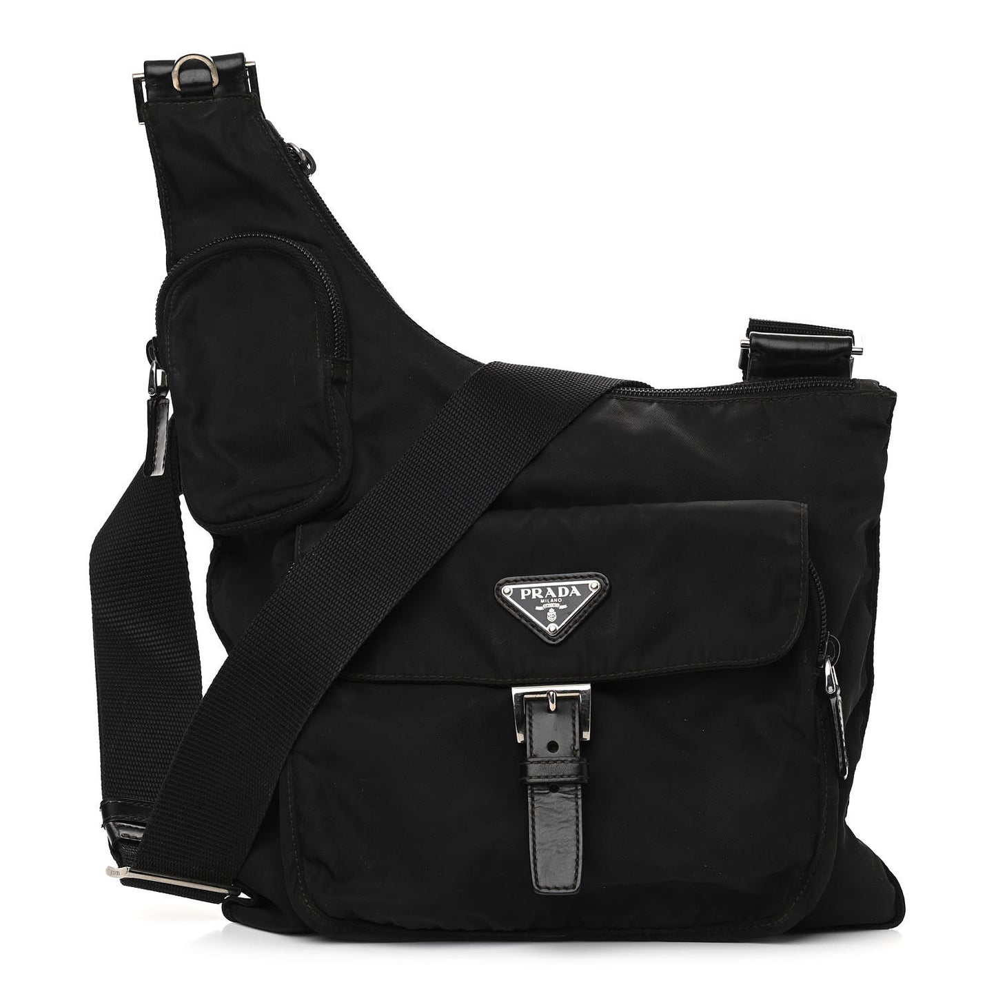 Nylon Vela Sling Messenger Bag Black