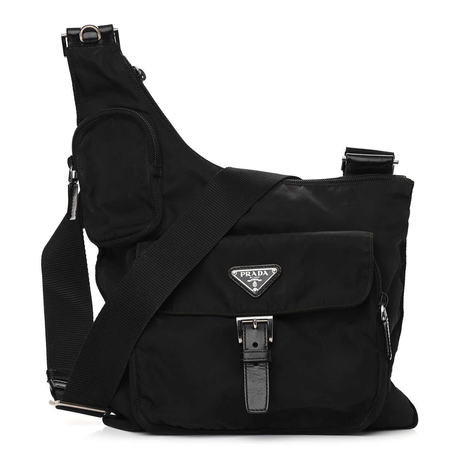 Prada Nylon Vela Sling Messenger Bag Black 1 of 11