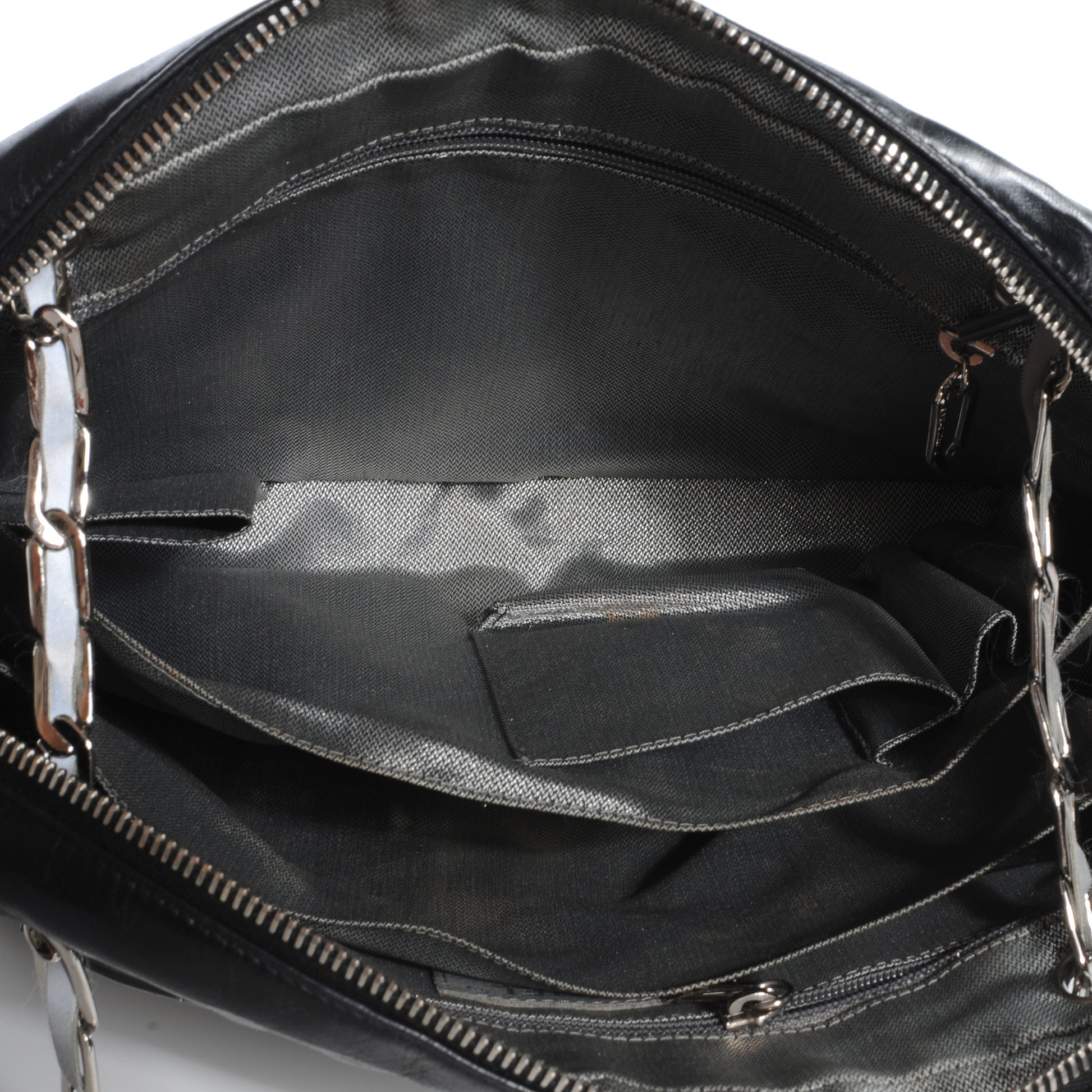 Chanel Lambskin Vertical Quilted Mademoiselle Camera Case Black 8 of 9