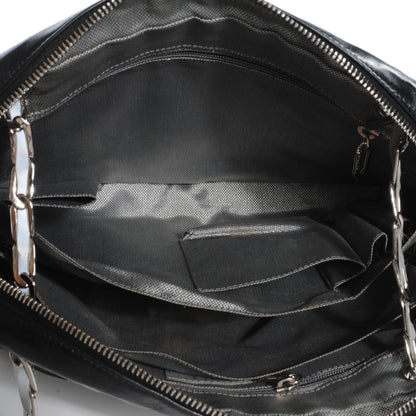 Chanel Lambskin Vertical Quilted Mademoiselle Camera Case Black 8 of 9